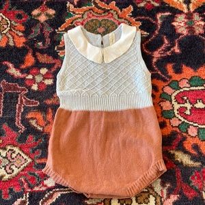 Finn & Vince Peter Pan Collar Woven Onesie 12/24